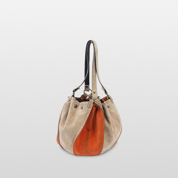BRAND UNKNOWN Suede Bucket Bag