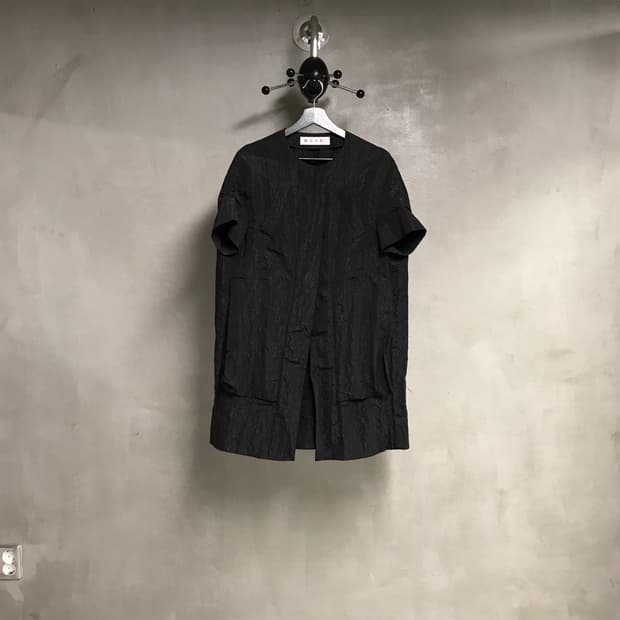 마르니 반팔 나일론 코트 블랙 40(W)