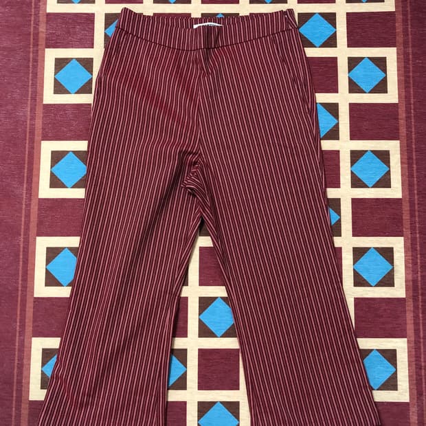 STRIPE BOOTS CUT PANTS