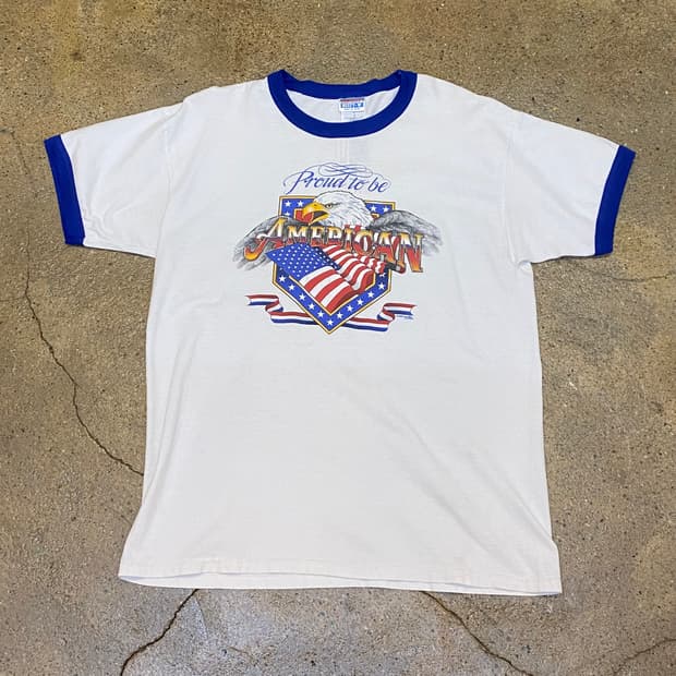 미국 빈티지 아메리칸 링거티 반팔티