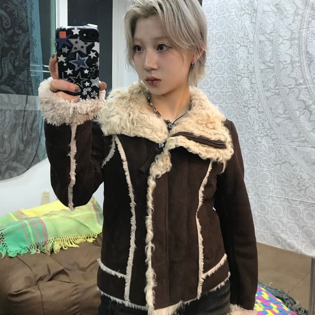 지고트 여성 빈티지 무스탕 