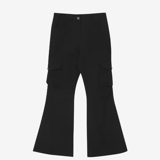 미세키서울 Pocket cargo bootscut pants BLACK