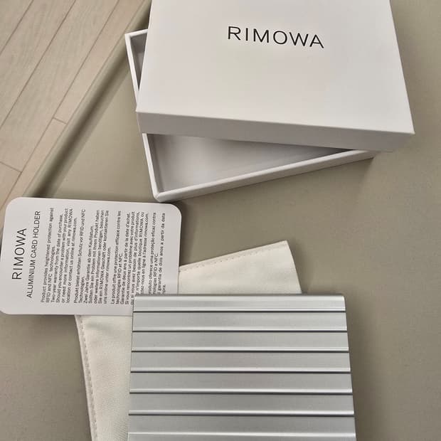 리모와 알루미늄 카드홀더 실버 새제품