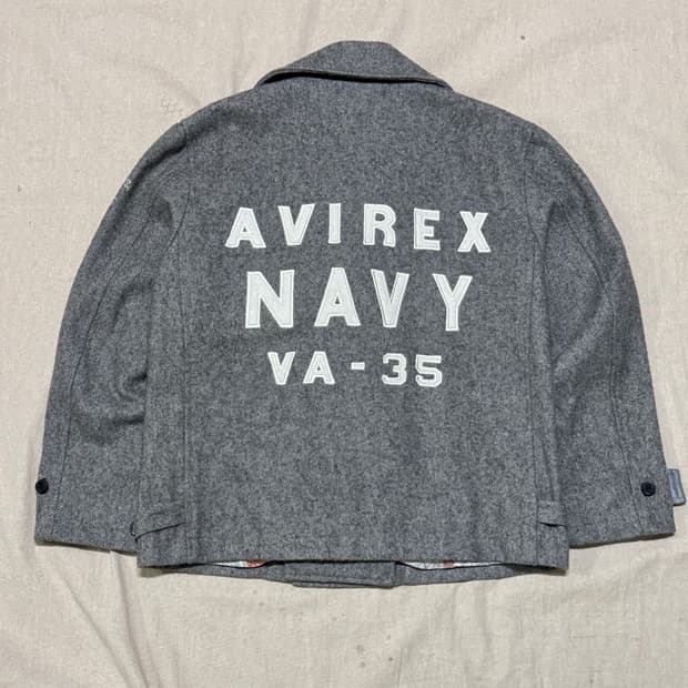 아비렉스 백로고 더블 울 피코트 M