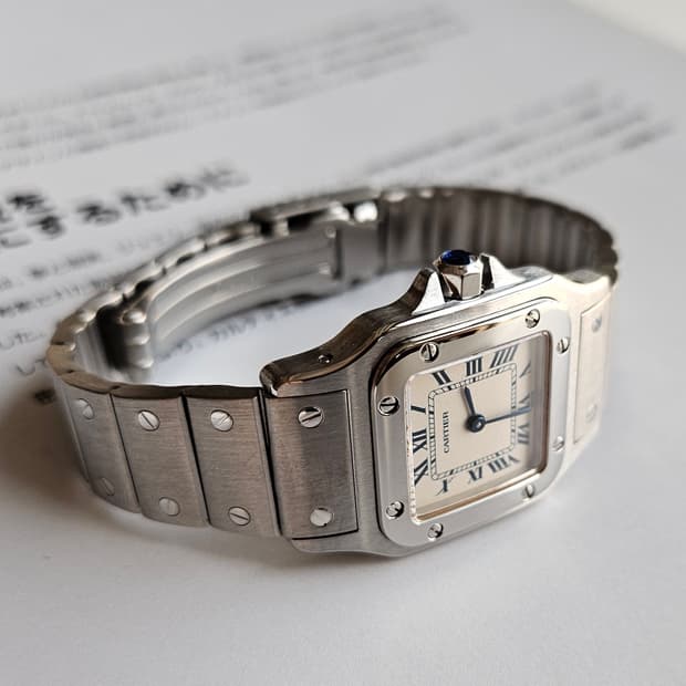 까르띠에 산토스 갈베 스틸 쿼츠 스몰