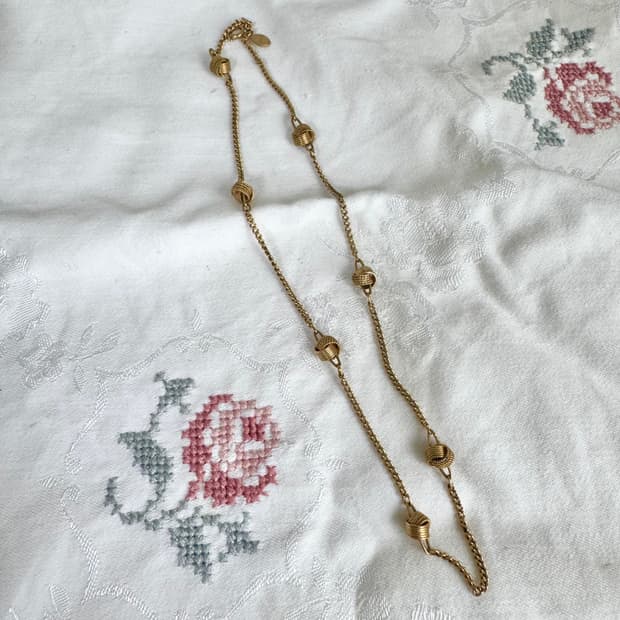 미국 빈티지 골드 매듭 체인 목걸이