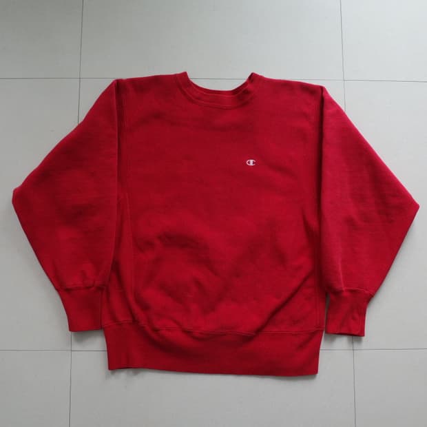 80s 챔피온 리버스위브 USA제 맨투맨 레드 M