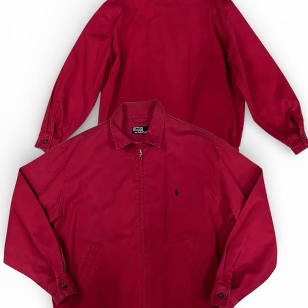 폴로 랄프로렌 레드 봄버 자켓 95