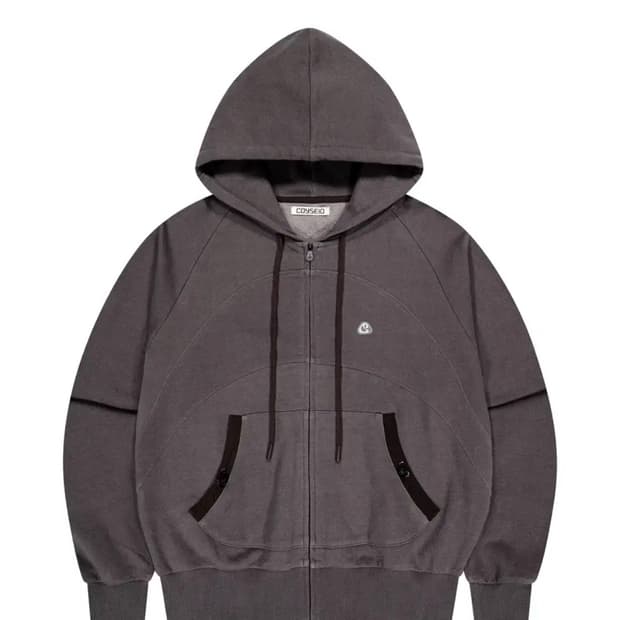 코이세이오 스트링 포켓 후드집업 와인