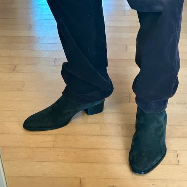 생로랑 스웨이드 부츠