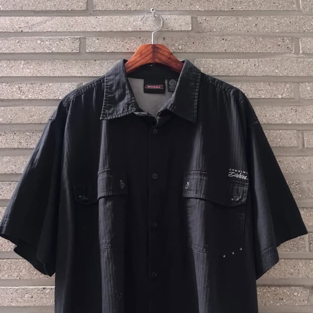 [3XL]디키즈 USA 2포켓 블랙 워크 셔츠