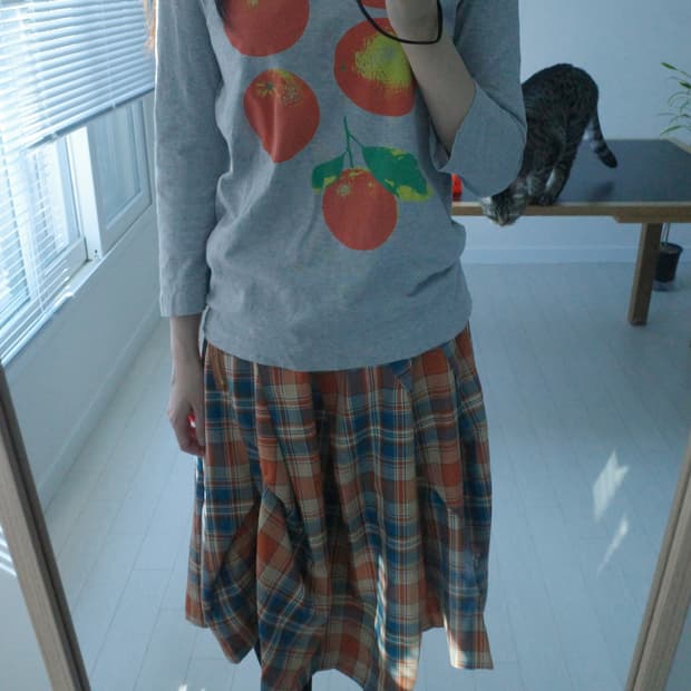 꼼데가르송 트리콧 귤 티셔츠