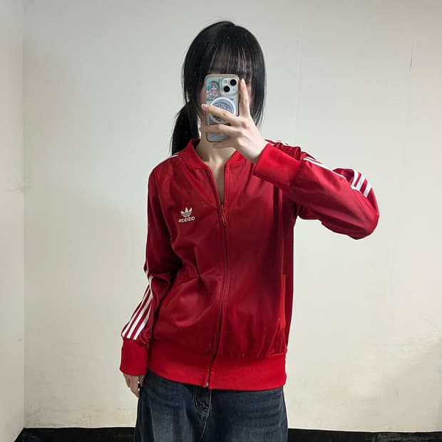 Adidas red superstar jersey
