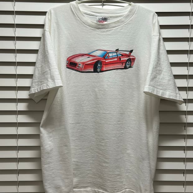 90s 빈티지 페라리 288 GTO 에볼루치오네 아트 티셔츠 XL
