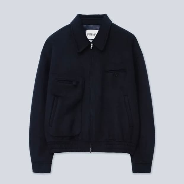인템포무드 / 패치 포켓 울 블루종 / 네이비 / L