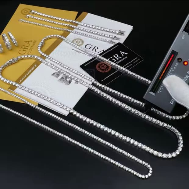 풀 모이사나이트 vvs 테니스 체인 주문제작