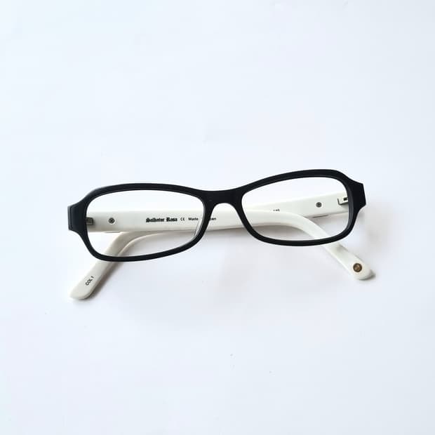 데드스탁 Salvator Rosa 블랙 &화이트 뿔테 안경 723