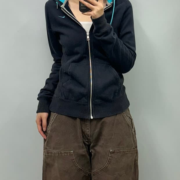 나이키 00s 네이비 후드집업