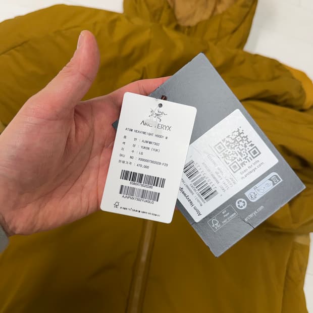 아크테릭스 아톰 L 사이즈 가격텍 까지 있어서 국내 A/S 문제 없습니다