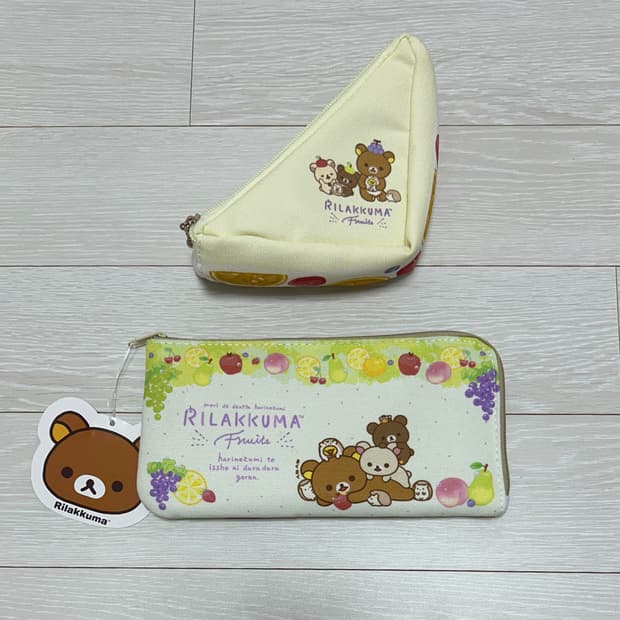 리락쿠마 과일 시리즈 샌드위치 파우치/필통 세트