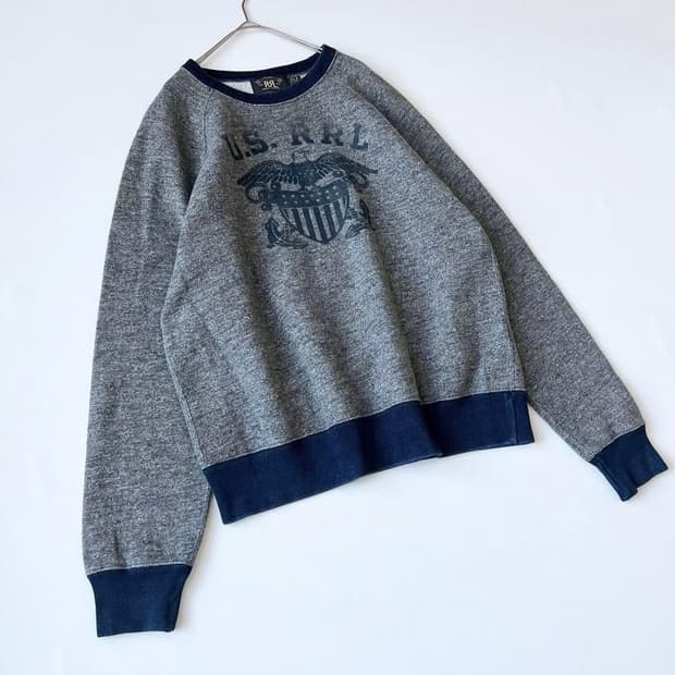 RRL U.S. RRL 로고 플리스 크루넥 스웻셔츠