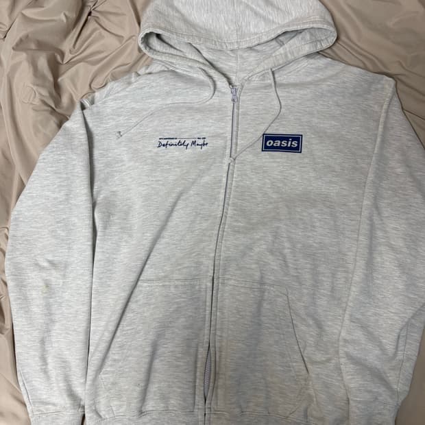 오아시스 공식 머천 후드집업