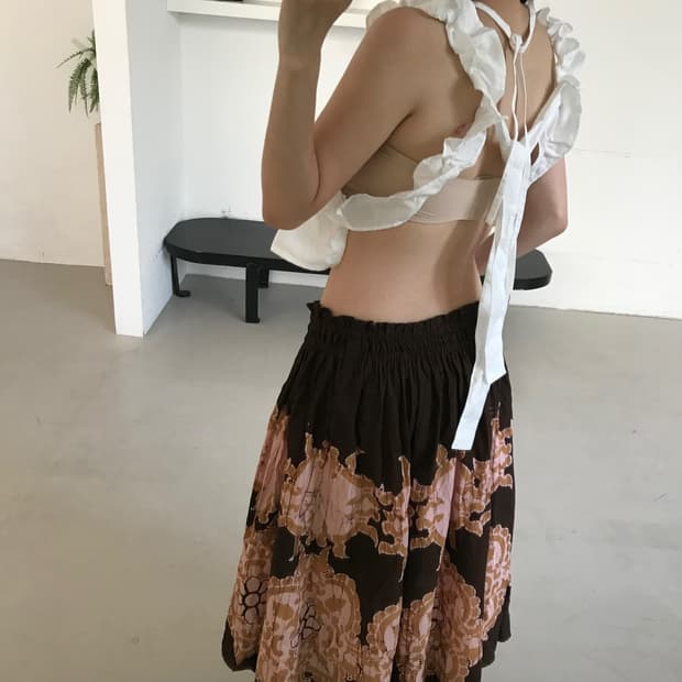 vintage frill sleeveless