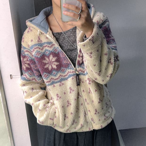 snowflake fleece hd jacket