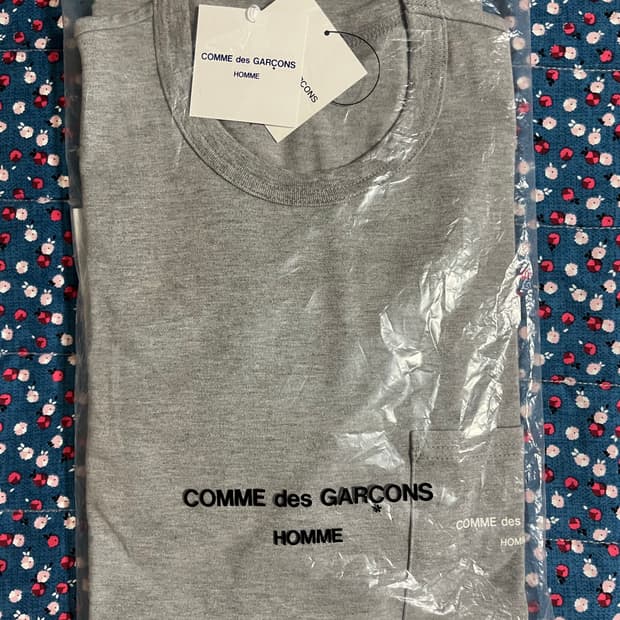 [M]꼼데가르송 옴므 롱슬리브 멜란지그레이 새상품