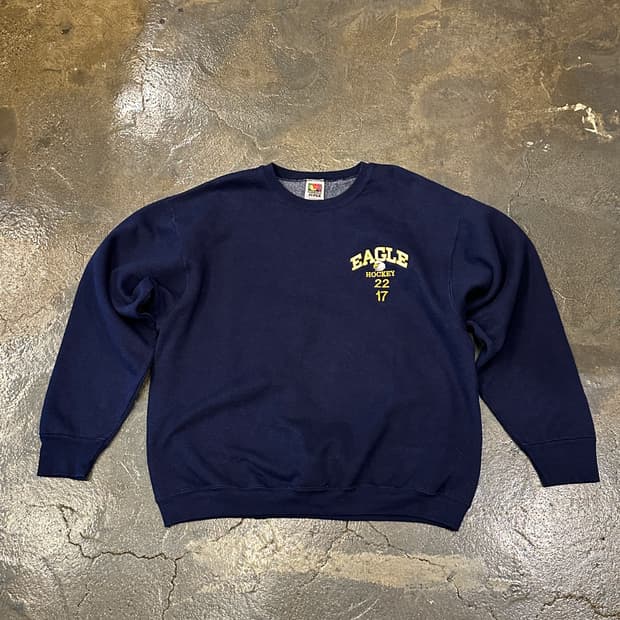 90s Fruit of the Loom 네이비 맨투맨 스웻셔츠 L