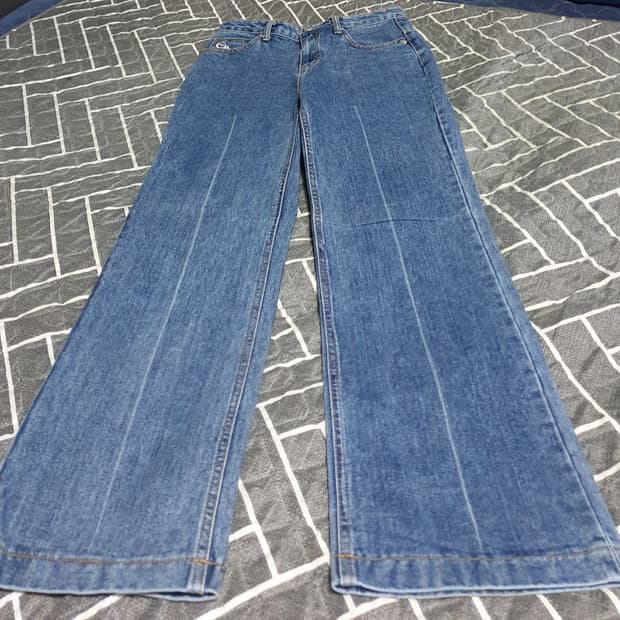 제너럴아이디어 세미와이드 데님팬츠 중청 (S)