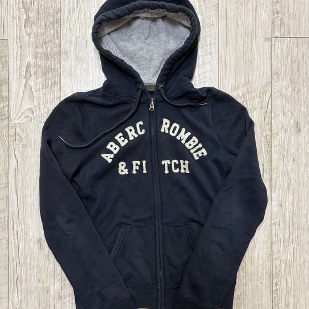 아베크롬비 딱붙핏 후드집업 네이비 s