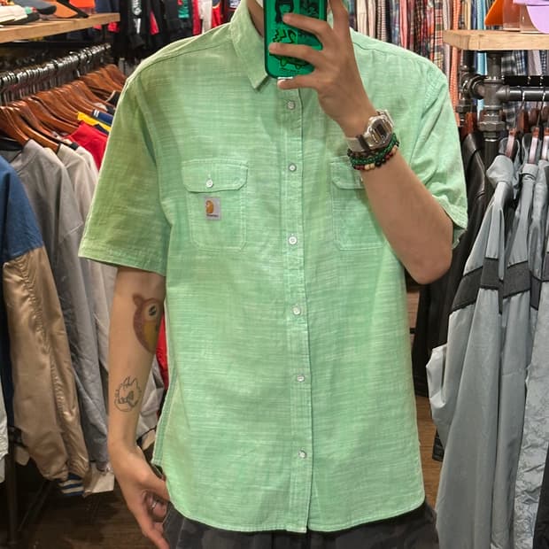 [HI] 칼하트 반팔셔츠 그린