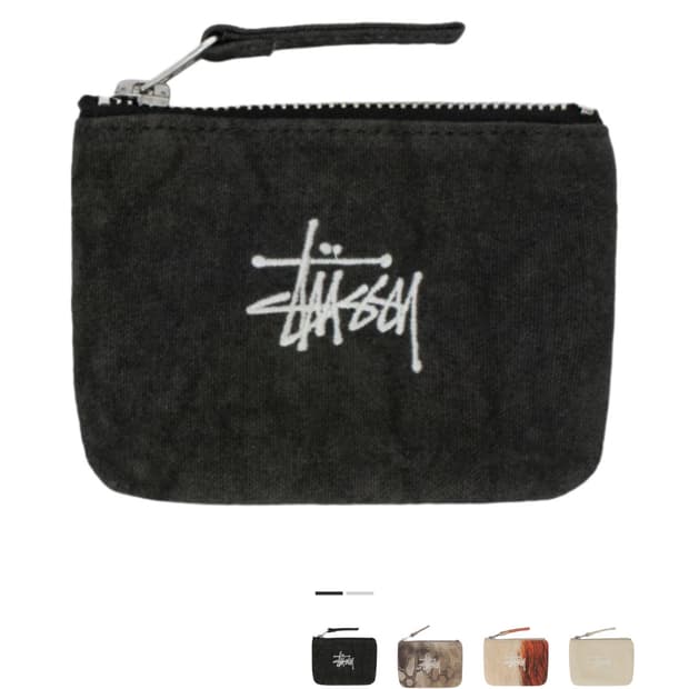 [OS] 스투시 캔버스 코인 파우치 워시드 블랙