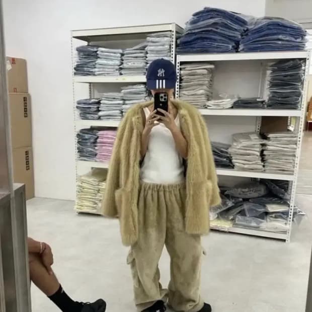 플리즈프로젝트 미들 퍼 자켓 베이지