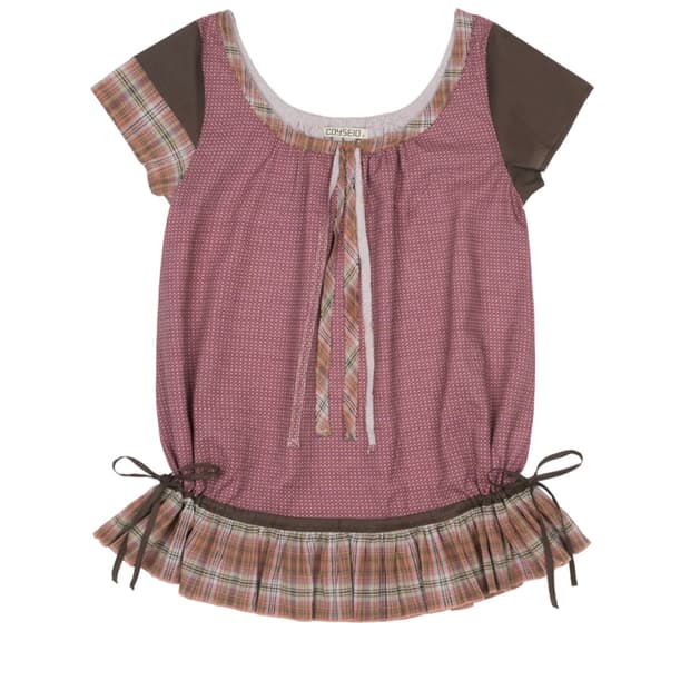 코이세이오 STRAP SHIRRING BLOUSE BROWN