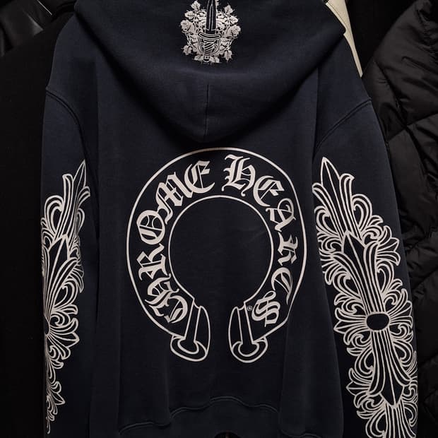 [유일매물] 90s 크롬하츠 홀스슈 플로랄 대거 후드집업 M