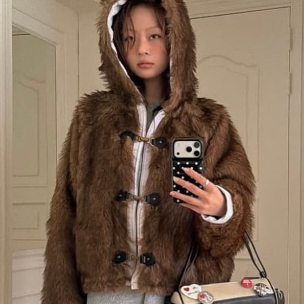 글로니 glowny 무어 리버시블 퍼자켓