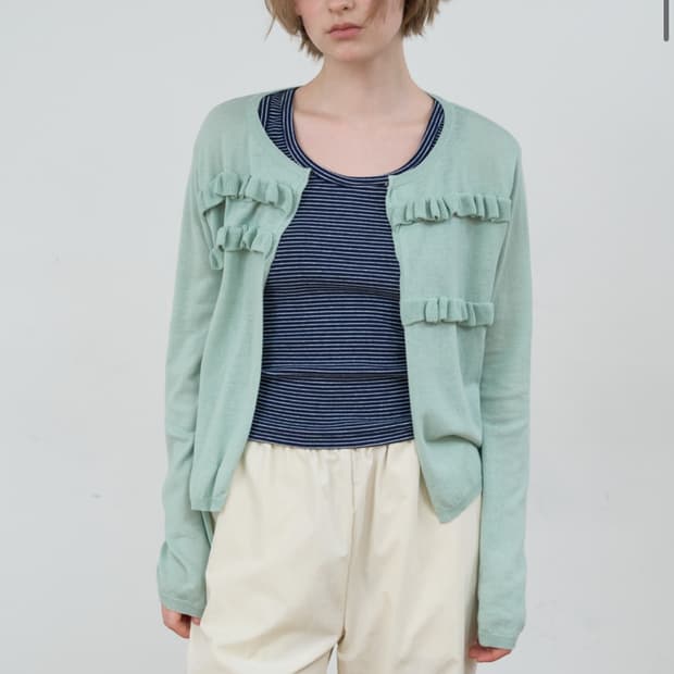 마조네 쉬어프릴 가디건 민트 / 정가 89,000