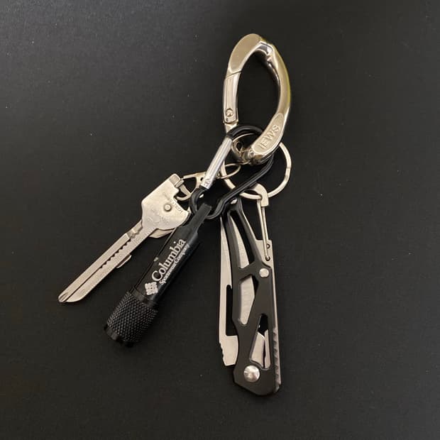 블랙 & 실버 EDC 키링