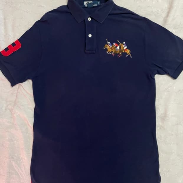 Polo Ralph Lauren 폴로경기 자수로고 카라셔츠 네이비