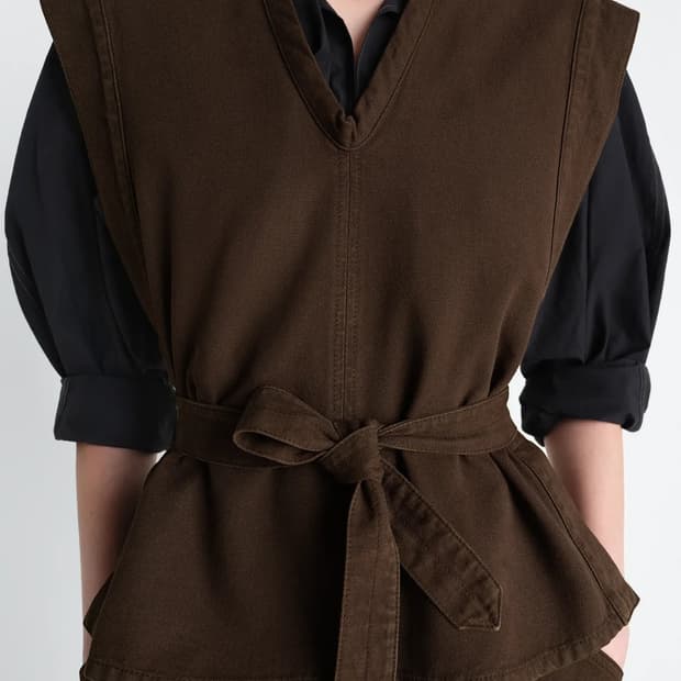 [34,36,38]르메르 26ss CHASUBLE 타이 베스트/카카오