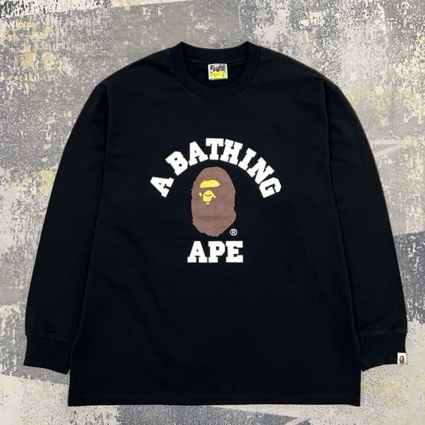 베이프 Bape 컬리지로고 긴팔