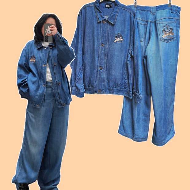 Rocky Rabbit 데님 블루종