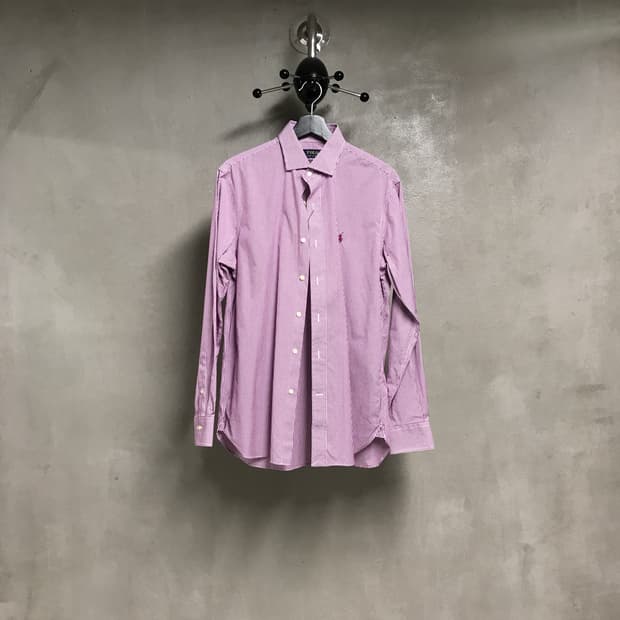 폴로 랄프로렌 깅엄 체크 셔츠 퍼플 15/39
