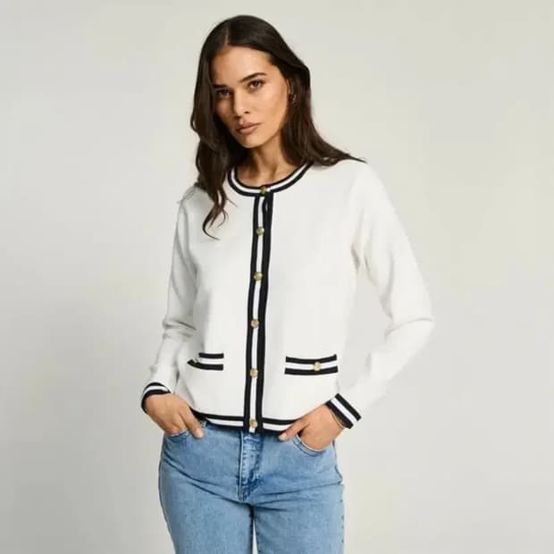 마시모두띠 화이트 가디건 ~55