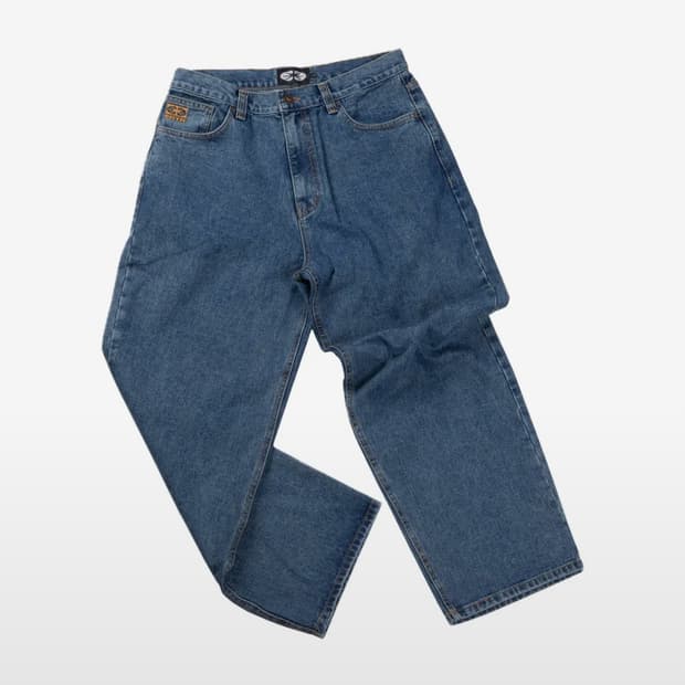 Essential Relaxed Denim Pants (Blue)