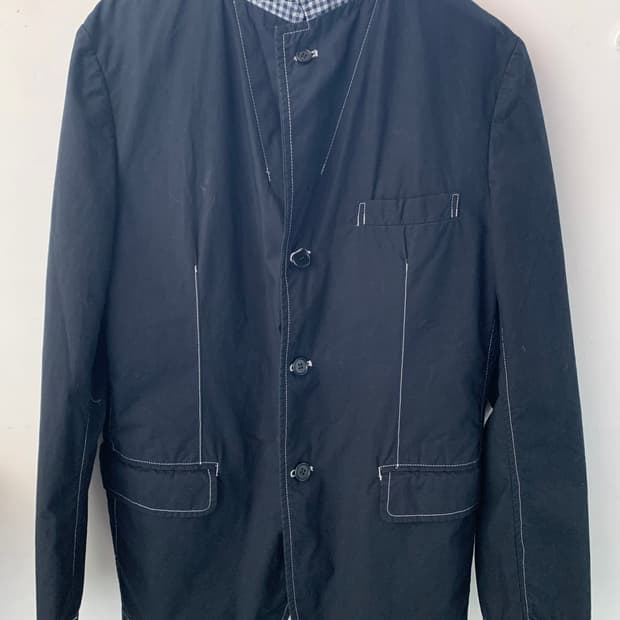 꼼데가르송 옴므 스티치 깅엄 자켓 s