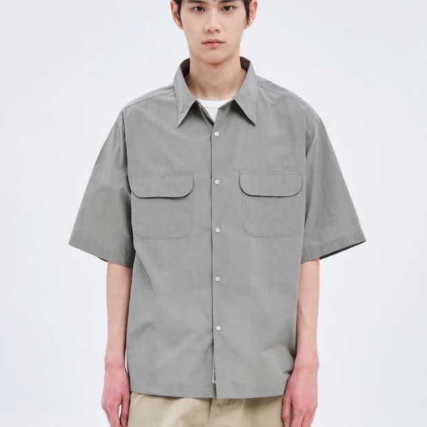 Nanamica s/s shirt gery