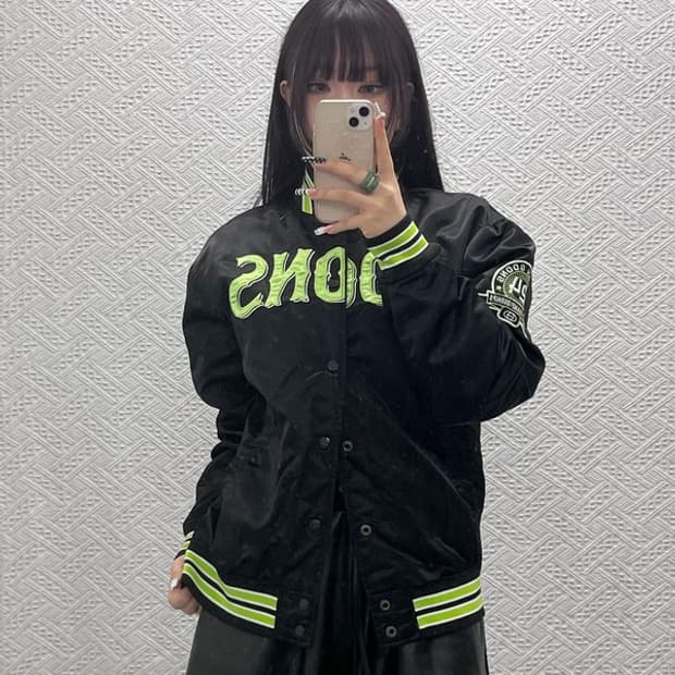 스타터 GOONS 스트릿 펑크 키치 바시티 자켓 M C10356